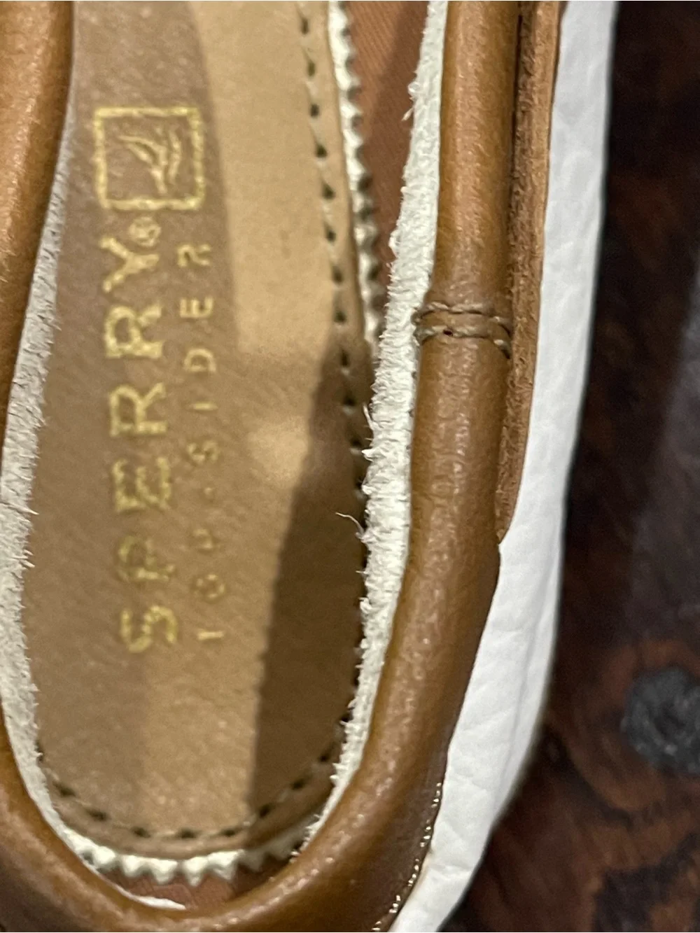 Sperry Top Sider Womens 7M Off White Tan Leather 000000000000